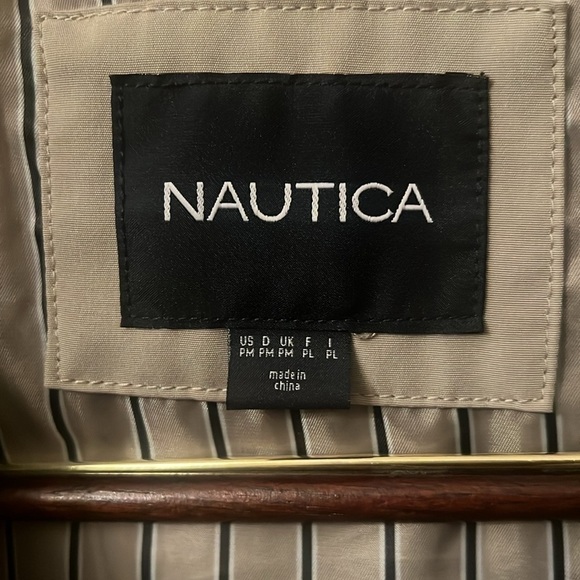 Nautica lightweight black jacket sz M long with detachable hoodie big packets - Picture 3 of 10